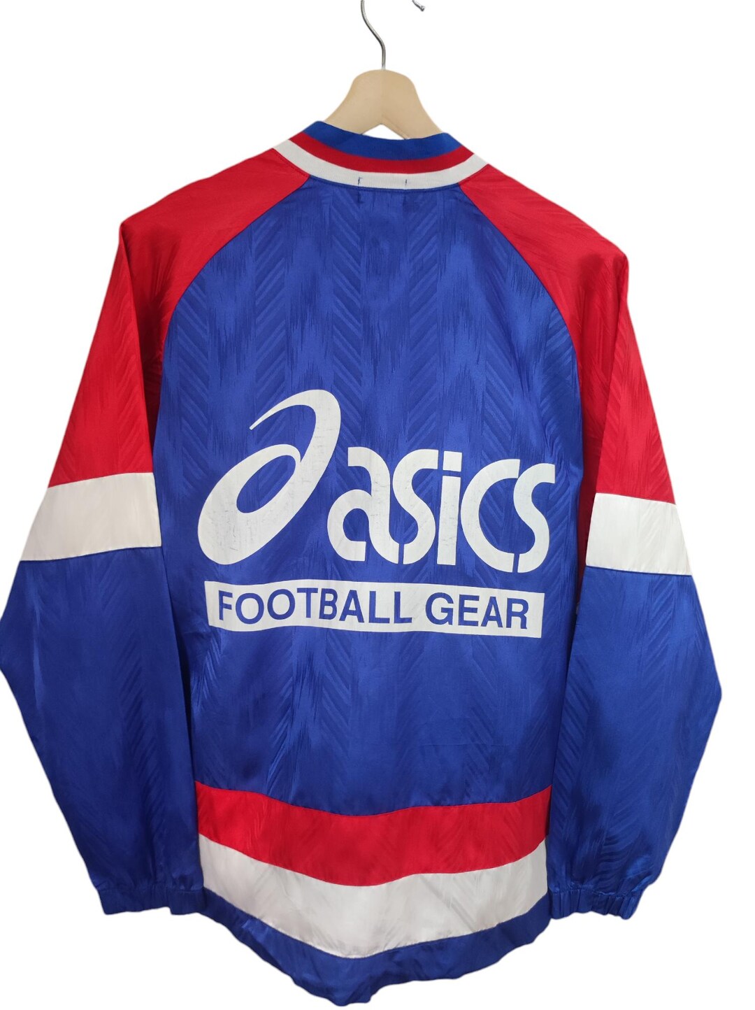 希少品 美品 90s asics FOOTBALL GEAR ロゴ刺繍 ジャージ 希少品 美品 90s asics FOOTBALL GEAR ロゴ刺繍 ジャージ