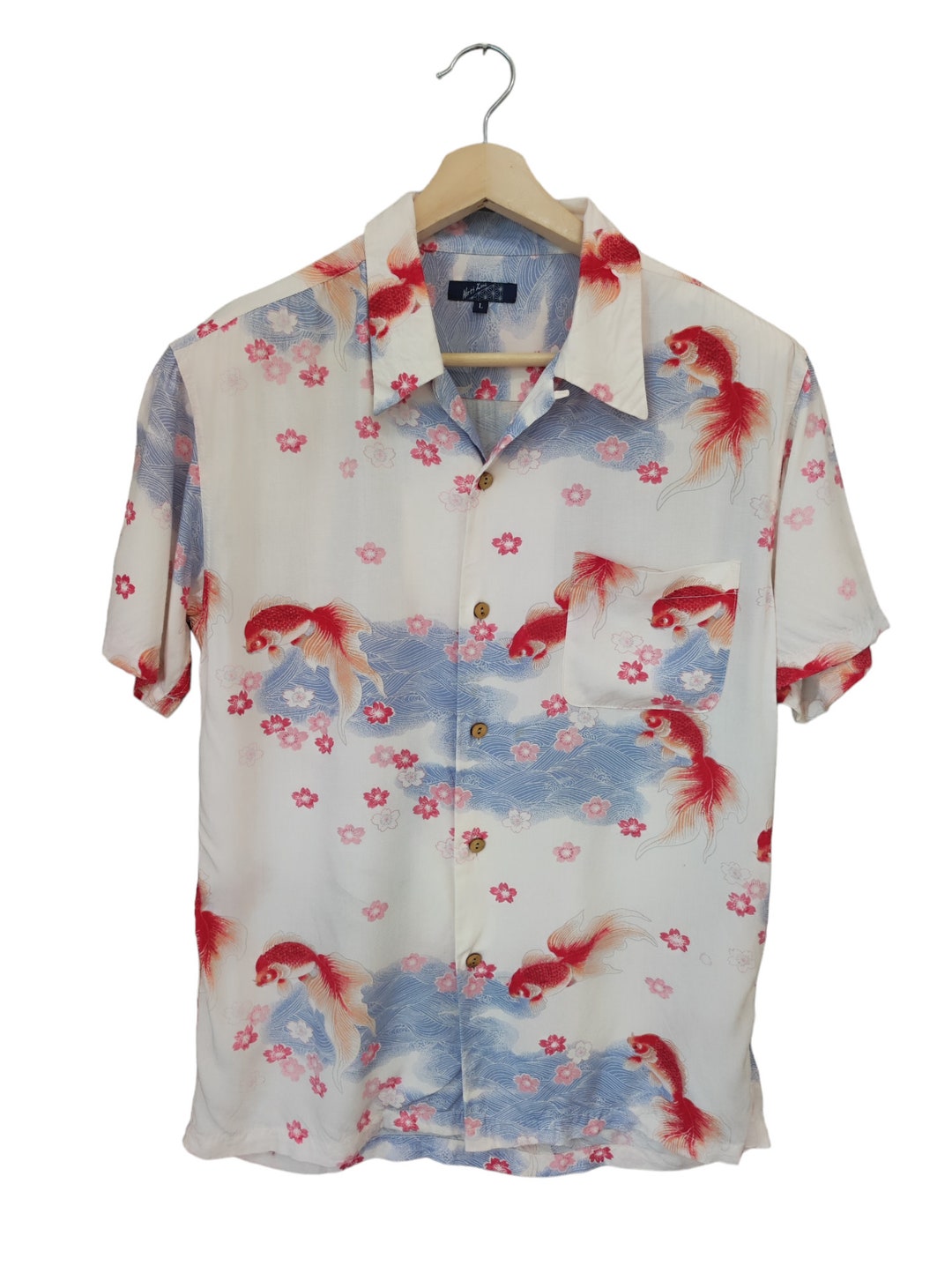 Vintage 80s Sun Surf Hawaiian Rayon Button Ups Longsleeve