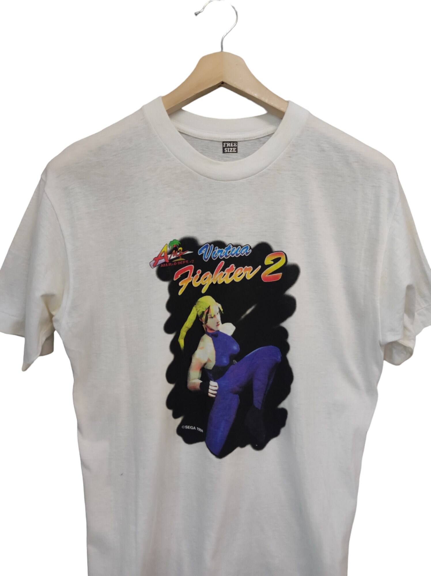 Vintage Virtua Fighter 2 Shirt SEGA Sarah Bryant Video Promo 