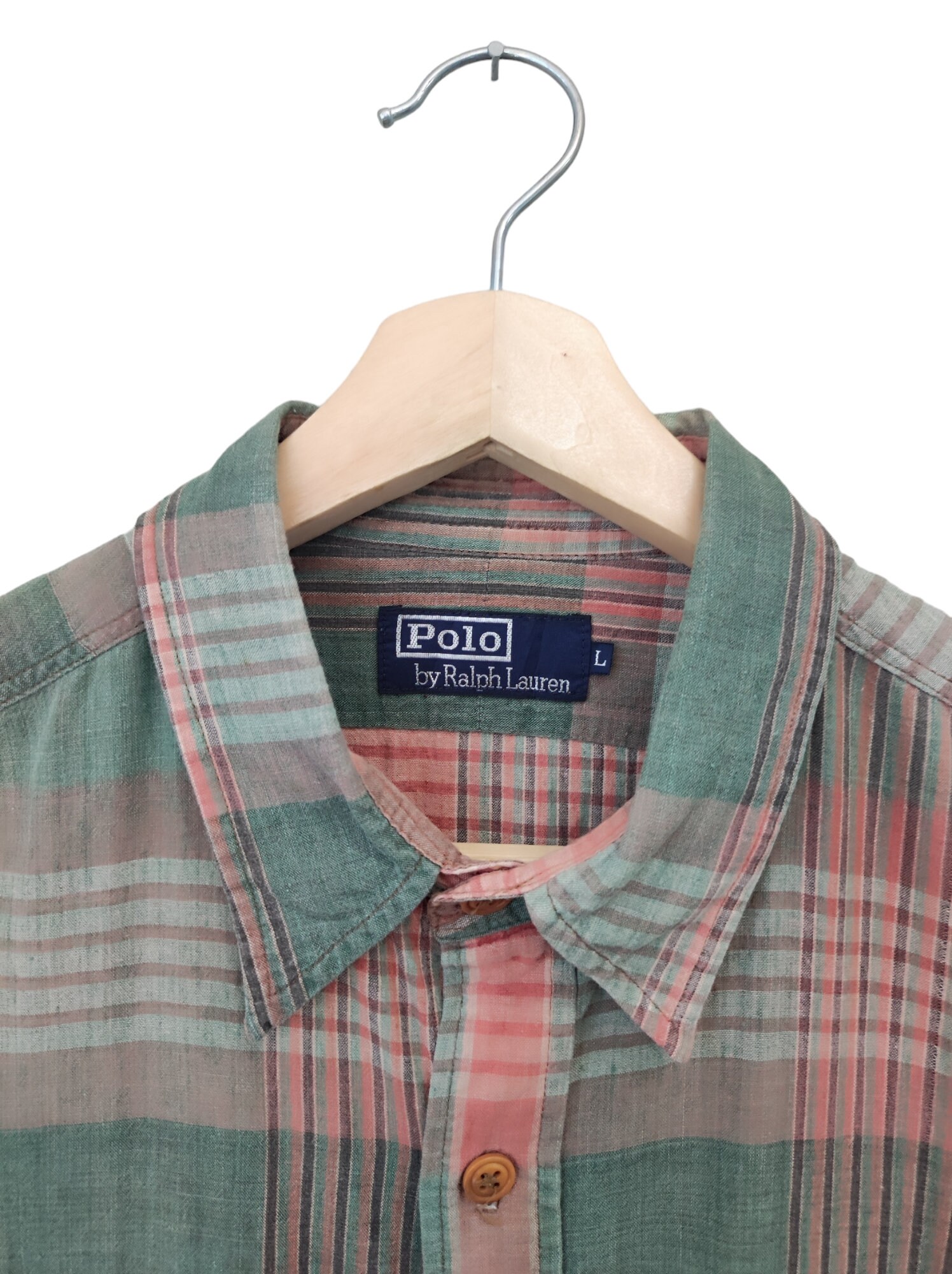 Vintage 90s Polo Ralph Lauren Linen Shirt Polo Oxfords Button Down