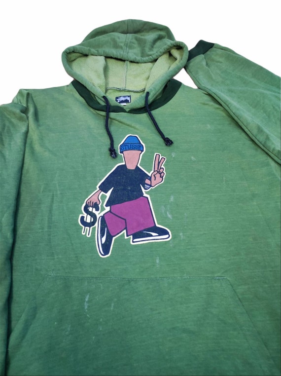 Stussy neon green hoodie 2025