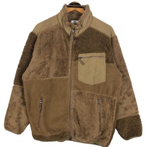 Engineered Garments New York X Uniqlo Mock Neck Fleece Sweater Patchwork Fleece Sweatshirt Japanese Brand Zip Up Designer Streetwear Size L
