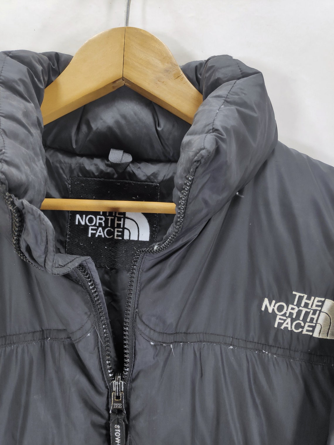 90s Vintage The North Face Retro Nuptse Puffer Chaqueta Negro - Etsy España