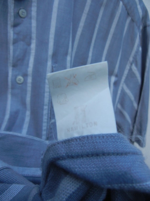 80s Vintage ISSEY MIYAKE Vertical Stripes Shirts Casual