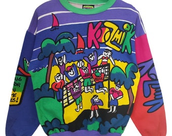トップス vintage 80s print sweatshirt 714i8jye-WL._UY350_.jpg