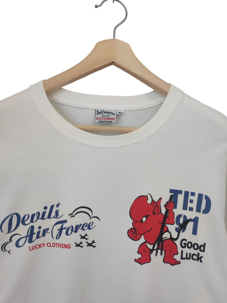 Vintage 90s Ted Company TEDMAN Devil Air Force Lucky Clothing Strategic ...