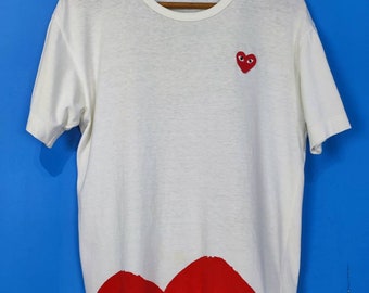 T-shirt vintage Comme Des Garçons avec logo Play Comme Des Japan Classic Made in Japan Medium