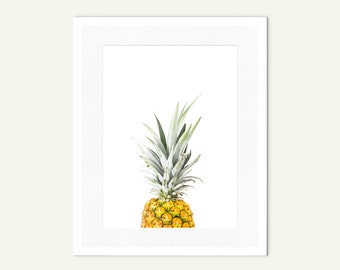 Pineapple Art Print - Kitchen Fruit Wall Art - Pineapple Wall Art - Pineapple Art - Hawaii Pineapple Print - Beach Wall Art