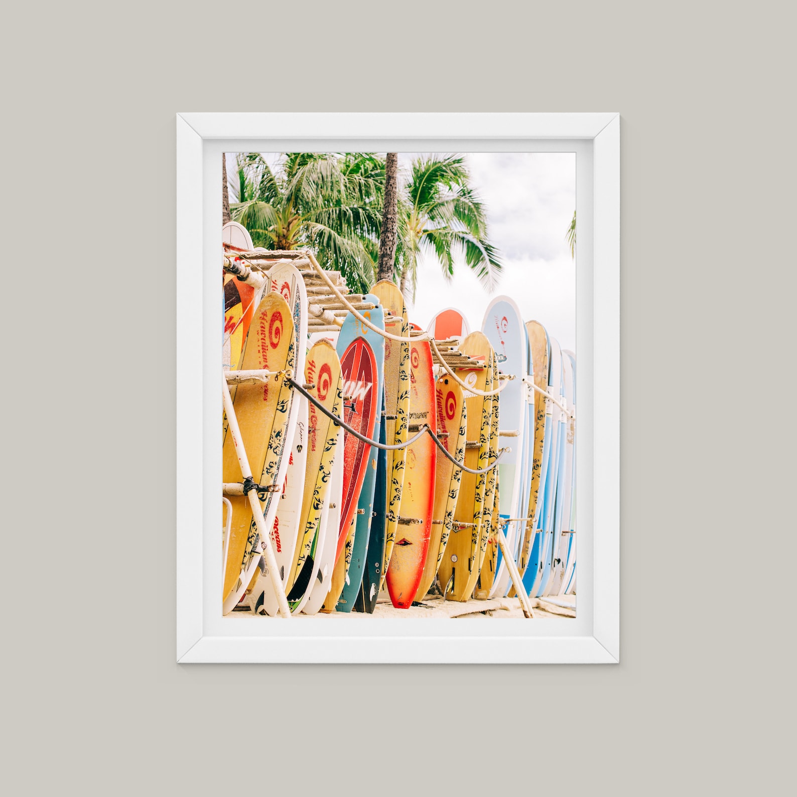 Surfboard Wall Art Coastal Wall Art Surfboard Print Tropical Print