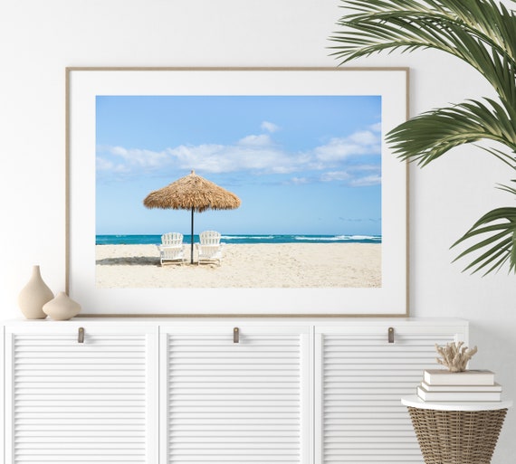 Beach Chair Wall Art Beach Chair Art Print Beach House Etsy
