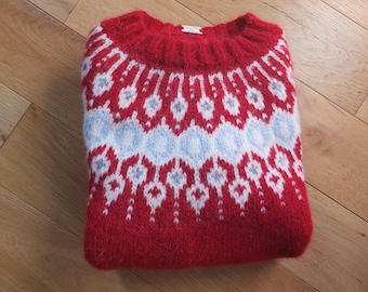 Nordic Merino Alpaca Sweater – 12/14 M/L - Crimson