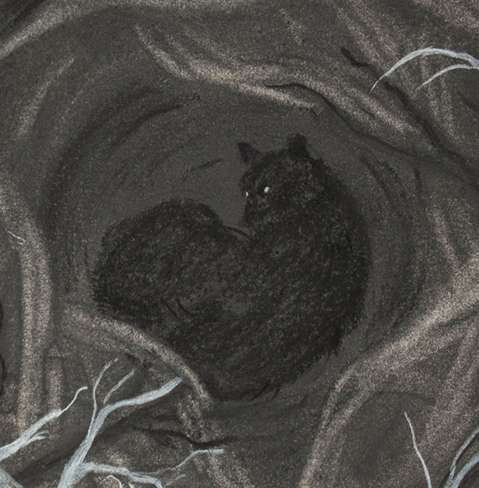 Dark Fantasy Art Print Charcoal Black Bear Art 4x Etsy