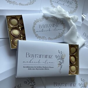 Cartões Bayram | Embalagem de Toffifee – Cartões de Eid | Embalagem de Chocolate Toffifee | Presente Bayram | Presente de Eid | Cartões Bayram | Decorações de Ramadã | Decorações de Eid