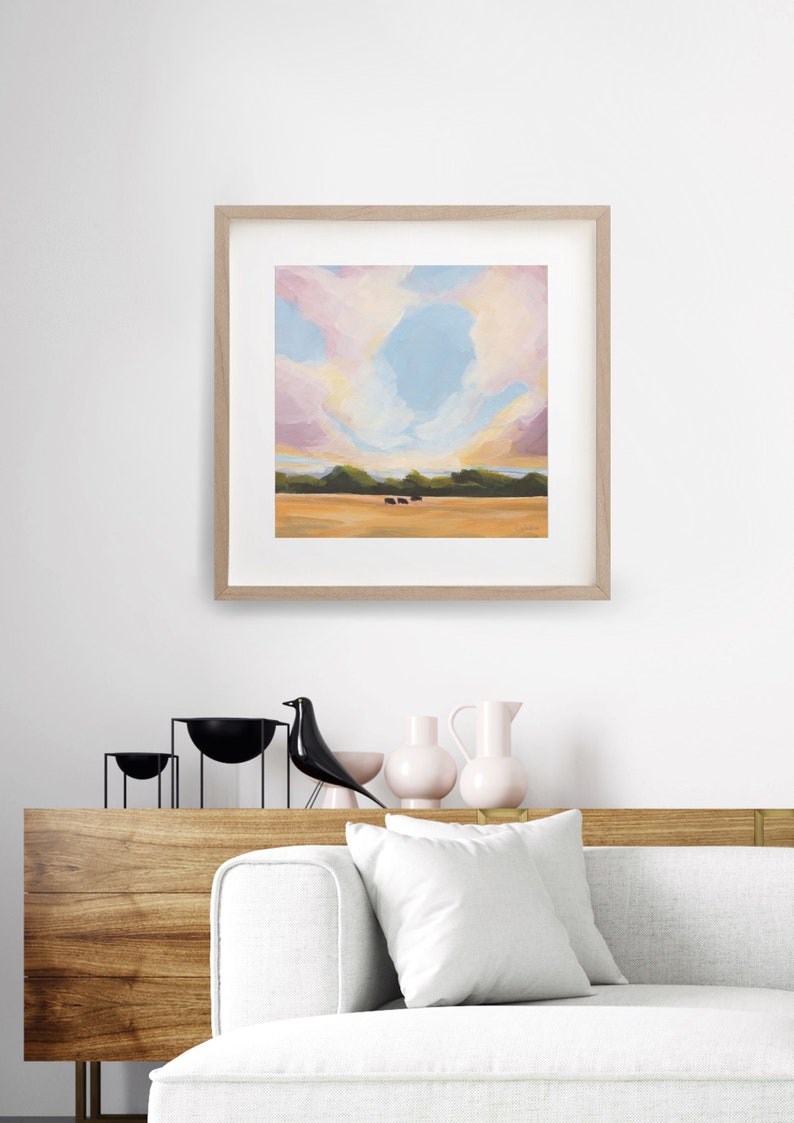 SWEET SUMMER Landscape Acrylic Fine Art Print, Abstract Wall Art, Painting, Artwork image 5