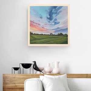 GLORIOUS EVENING Landscape Acrylic Fine Art Print, Abstract Wall Art, Painting, Artwork image 3