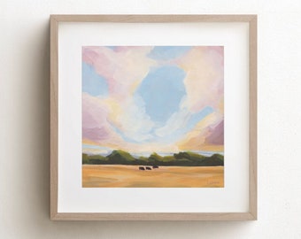 SWEET SUMMER - Landscape Acrylic Fine Art Print, Abstract Wall Art, Painting, Artwork