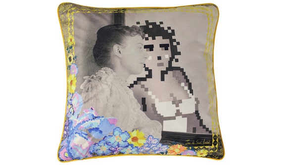 Velvet Cushion Cover 18x18 Painted by the Artist Ina De 