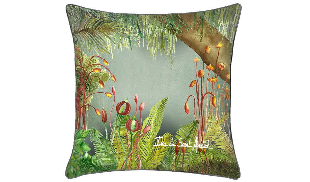 Housse de Coussin 45x45, Imperméable et Tendance Peint à La Main Par L'artiste Ina Saint Andeol. Par