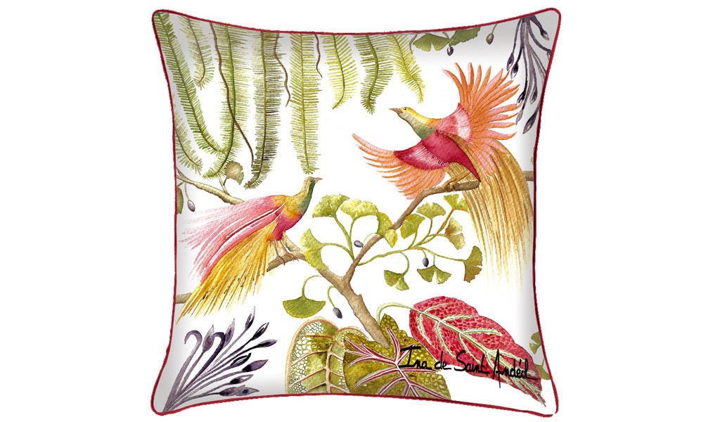 Housse de Coussin 45x45, Imperméable et Tendance Peint à La Main Par L'artiste Ina Saint Andeol. Par