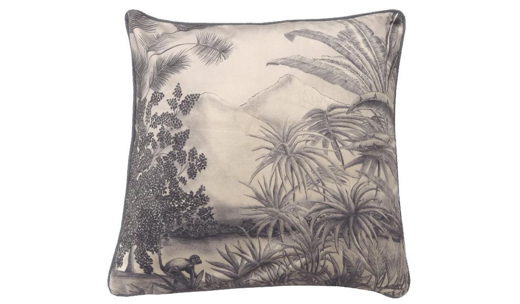 Velvet Cushion Cover 18X18 Painted by the Artist Ina De Saint 