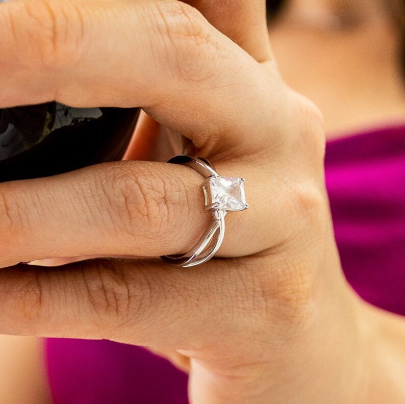 Starlette Galleria Halle Engagement Ring CZ Engagement Rings Etsy