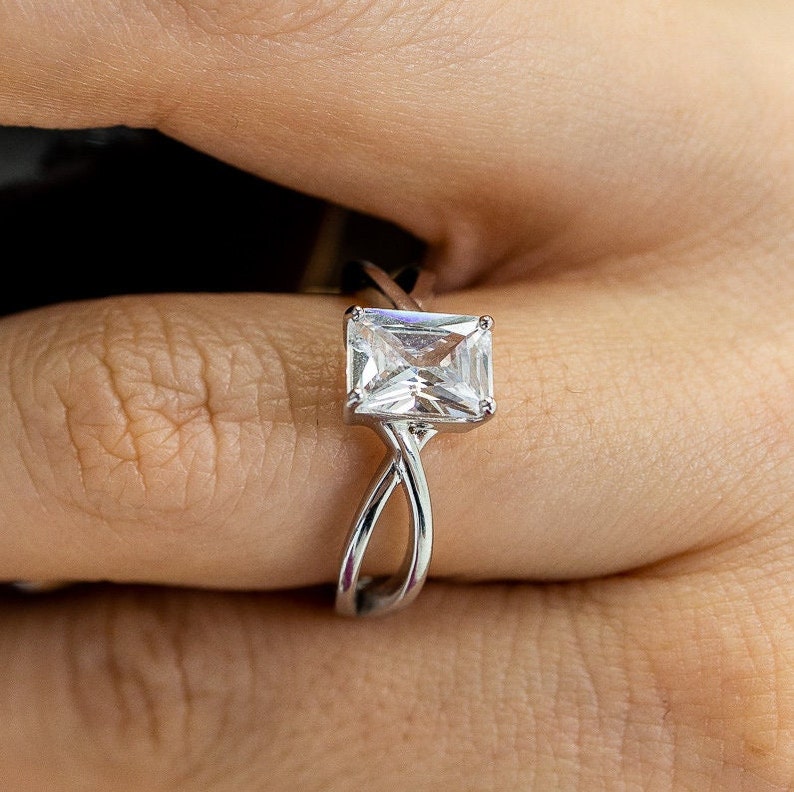 Starlette Galleria Halle Engagement Ring CZ Engagement Rings Etsy