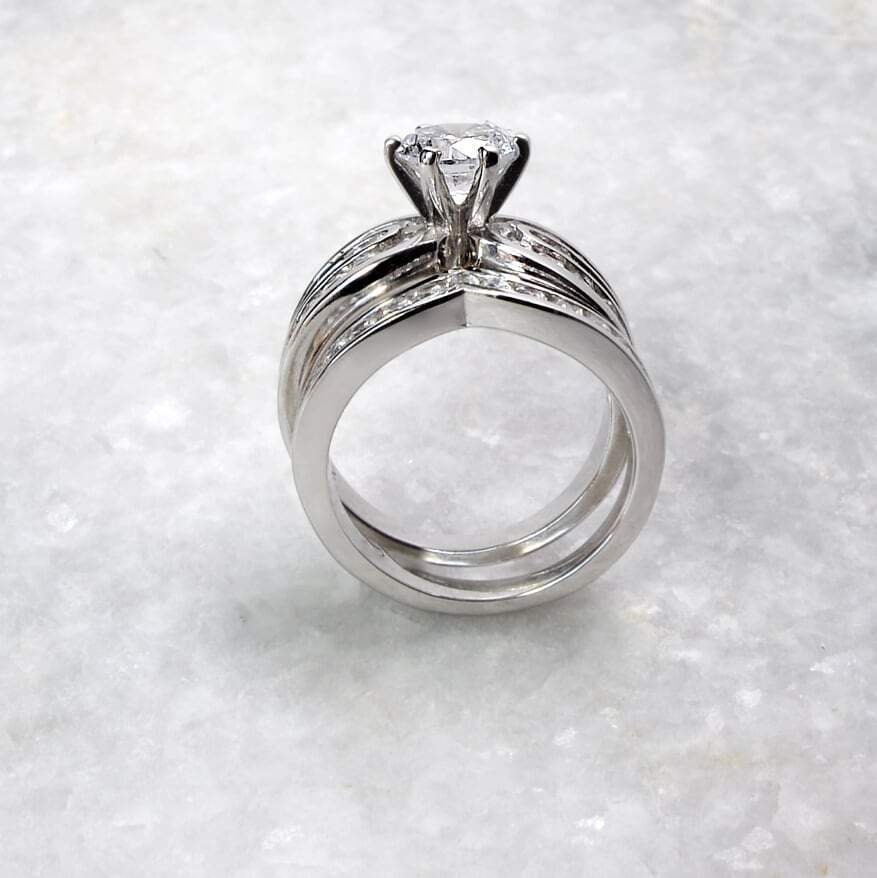 Sterling Silver CZ Engagement Ring Placeholder Ring Cheap Etsy