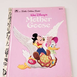 Vintage A Little Golden Book Walt Disney&#39;s Mother Goose 1952 Hardcover 106-55 Reprint Al Dempster