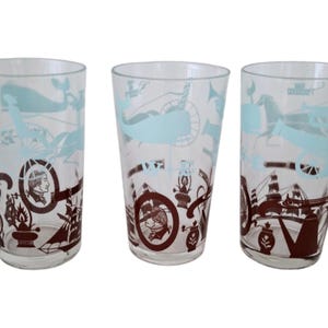 Hazel Atlas Americana 8 Ounce Novelty Glass Set
