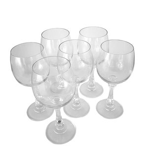 Anchor Hocking Fine Lead Crystal Red Wine Stemware 8.5 Ounce Set of 6- 8504E
