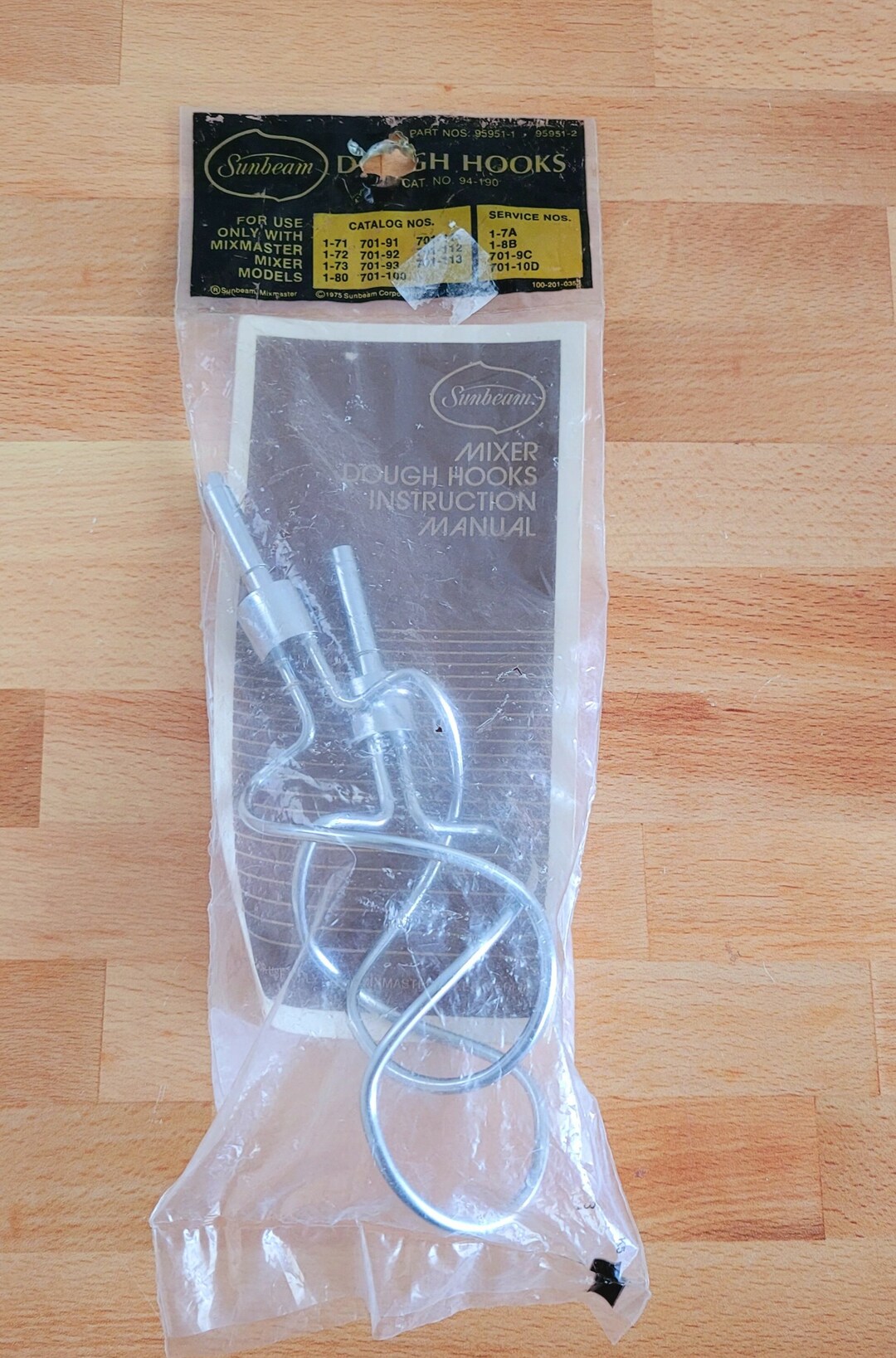 Vintage Sunbeam Mixmaster Dough Hook Set 95951 New Etsy