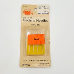 Dritz Ball Point Machine Needles Size 9 (65)  58-9(65)