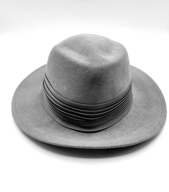 Lancaster Vintage Gray Fedora Womens Wool Felt Hat