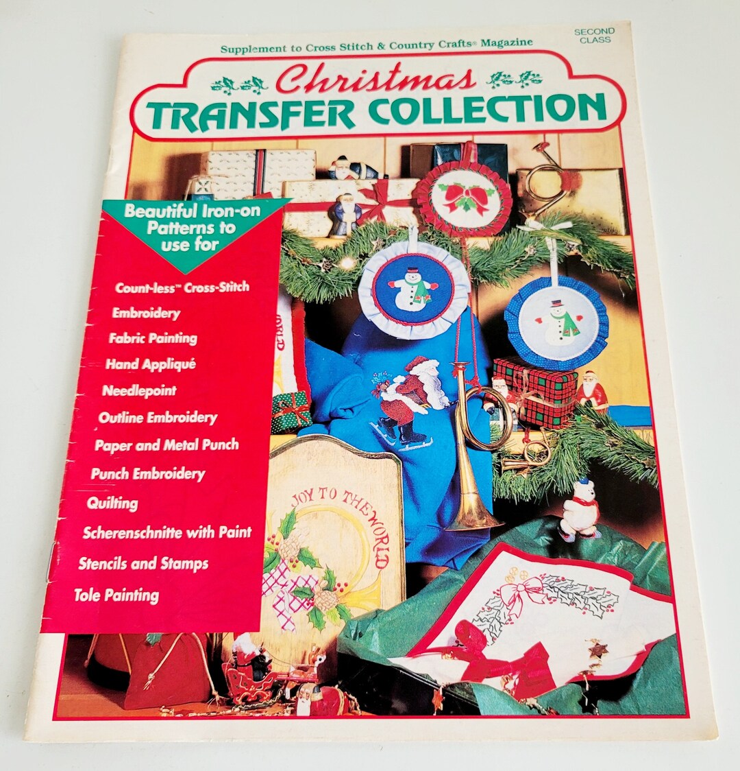 Christmas Iron on Transfer Collection Booklet Paperback 1991 by Cross