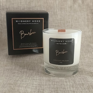 Bourbon Candle | A Soy Candle That Makes A Great Bourbon Gifts Idea | Whiskey Candles For Men | Bourbon Lover Gift With A Modern Candle Feel