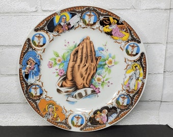 Praying Hands Plate Etsy