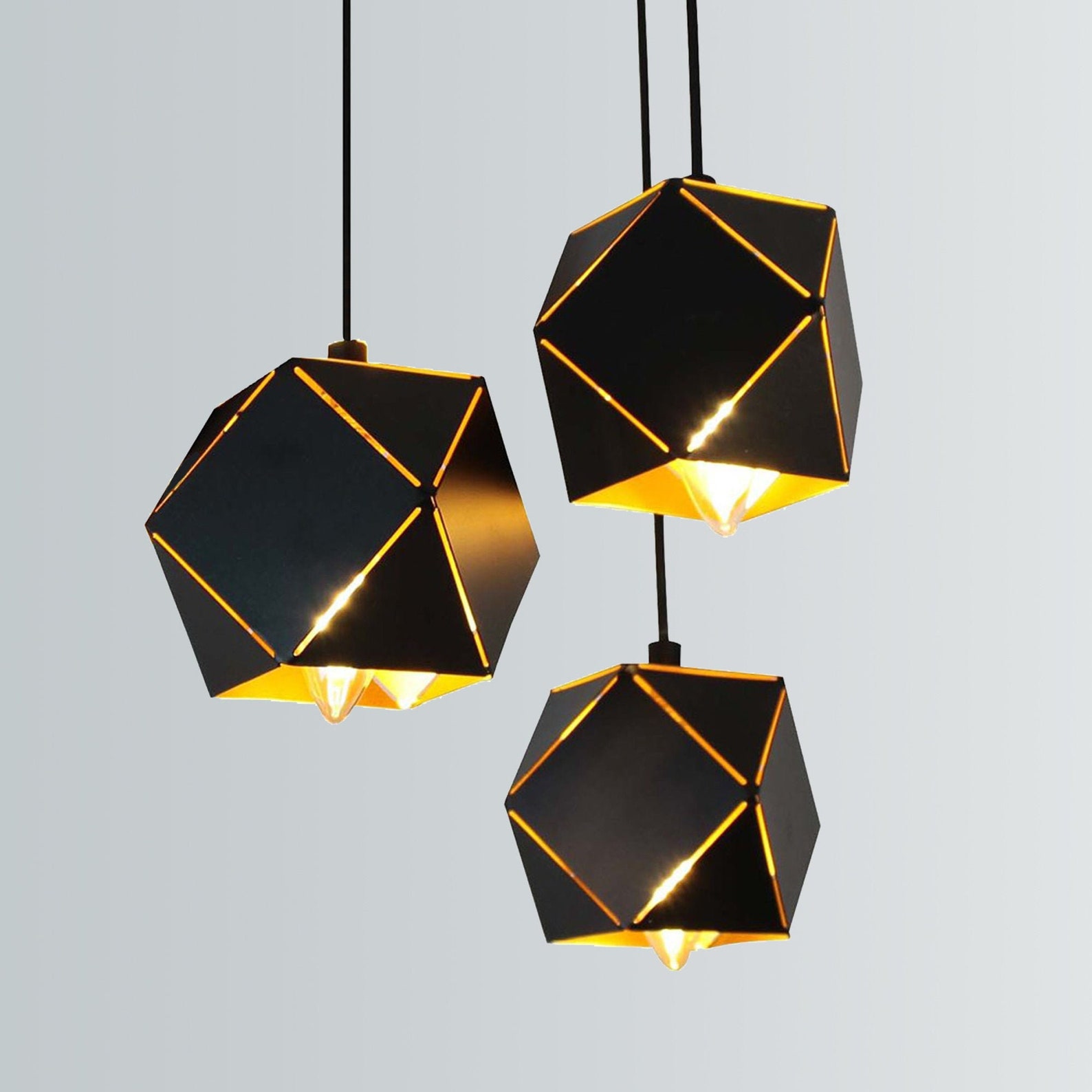 MINI GEOMETRIC Light Pendant Light Modern Light Hanging Etsy