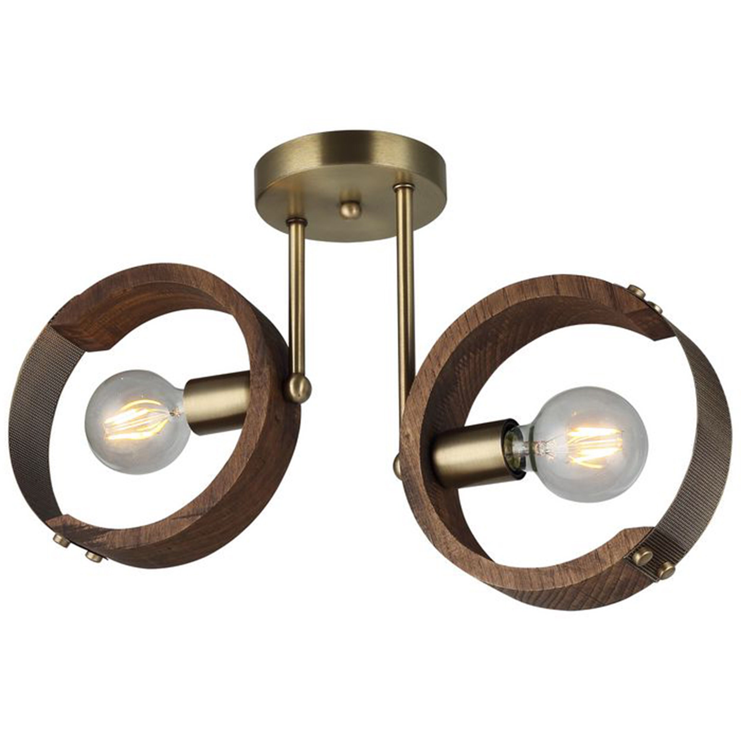 Metal&wood Lighting Set Farmhouse Style Ceiling Lights Wall Etsy