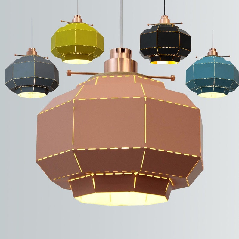 GEOMETRIC LIGHTING GEOMETRIC Light Pendant Light Modern Etsy