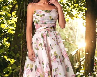 Frau Prinzessinnen Kleid,Straps Kleid,Boho Kleid,Blumen Gedruckt Kleid,Retro Kleid,Beach Kleid,Resort Kleid,Vintage Kleid,Square Neck A-Linie