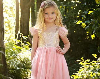 Girl Princess dress,Tutu Dress,Flower Girl dress,Birthday party Sequin Dress,Glitter and Sparkle dress,Ball Gown,Fantasy Gown,Fairy Costume