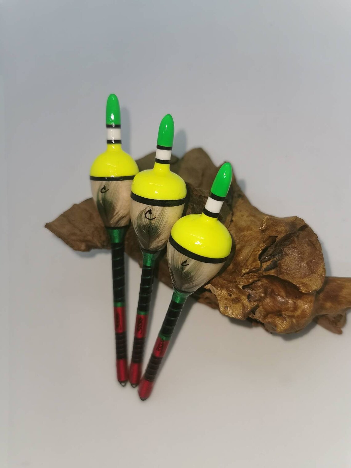Handmade Perch Bobber Fishing Floats Set of 3 Etsy UK