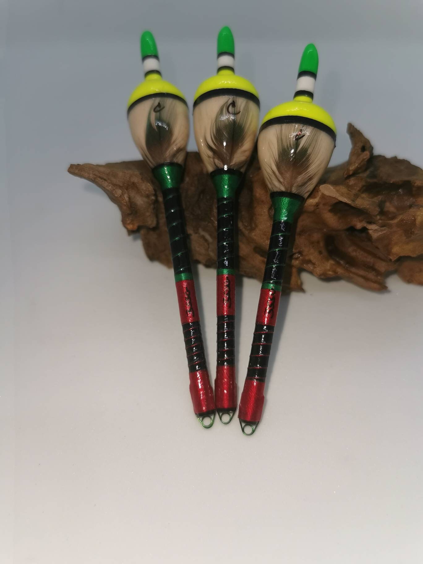 Handmade Perch Bobber Fishing Floats Set of 3 Etsy UK