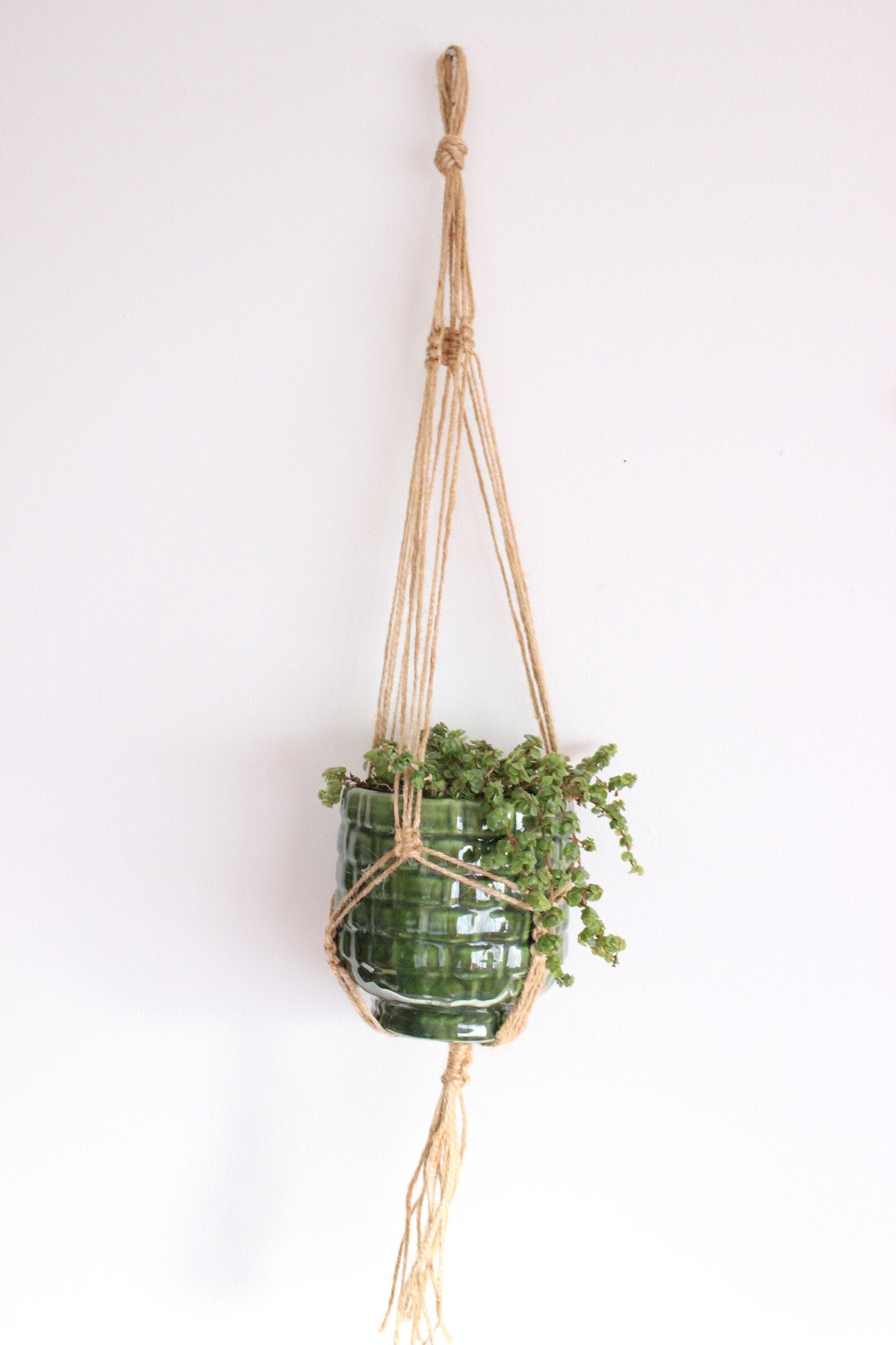 Rustic Plant Hanger, Twine Plant Hanger, Jute Plant Hanger, Boho Plant