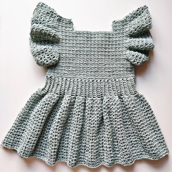 GIRLS crop-cami-peplum-dress CROCHET PATTERN