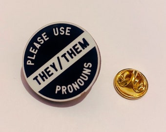 They / Them Wooden Pin Badge