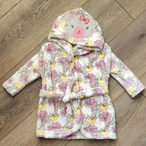 Personalized Baby Girl Bath Robe: Size 9M-12M