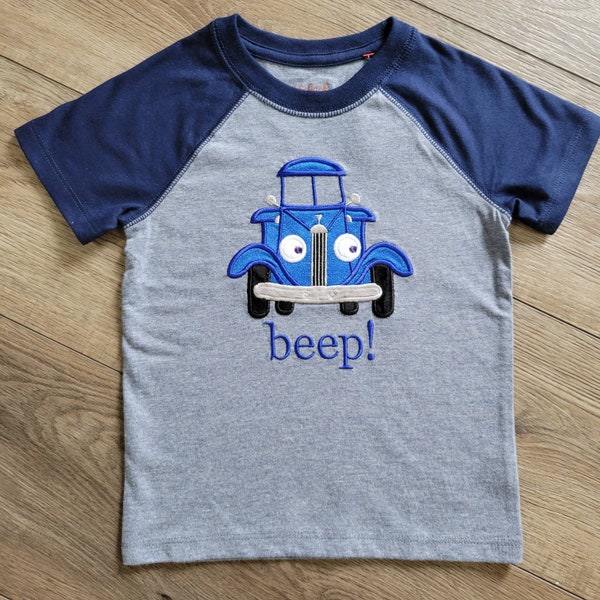 Little Blue Truck embroidery Shirt. Blue Truck embroidery sweatshirt. Birthday Little blue truck shirt.