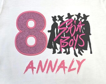 Saja boys embroidery birthday shirt.