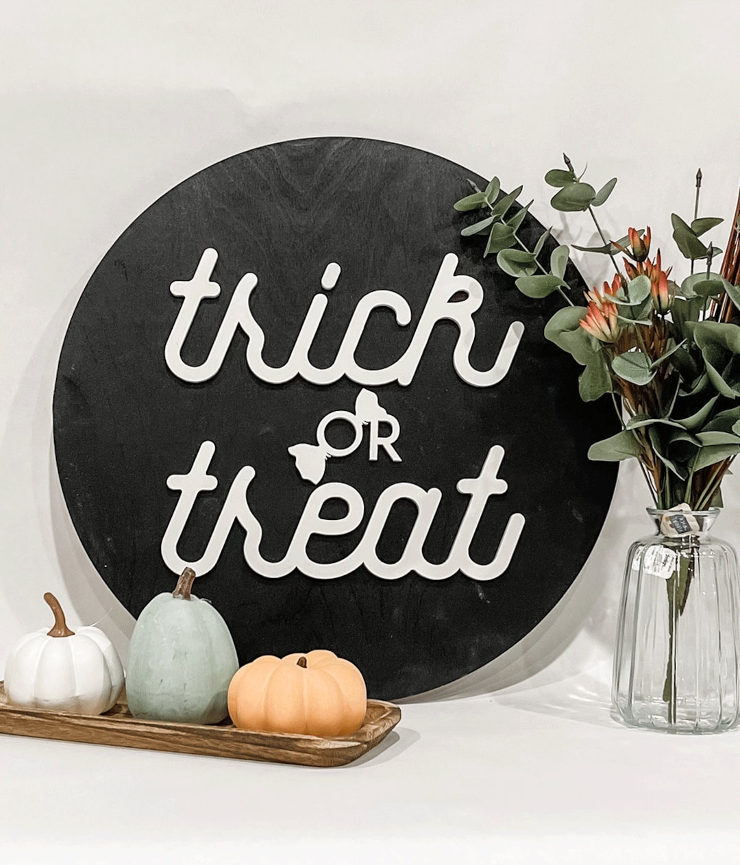 Letrero Para Puerta De Halloween De Truco O Trato/sin Dulces